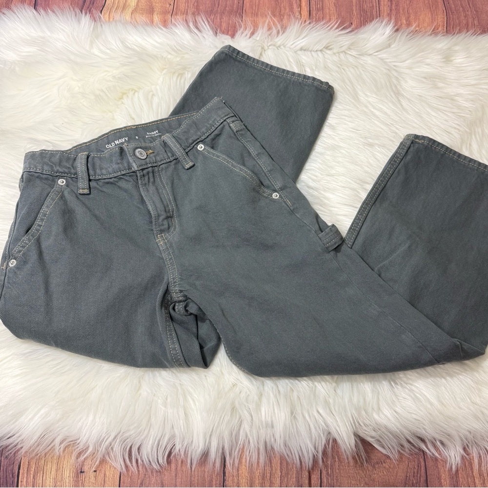 Old Navy Gray Baggy Jeans - Boys Size 8